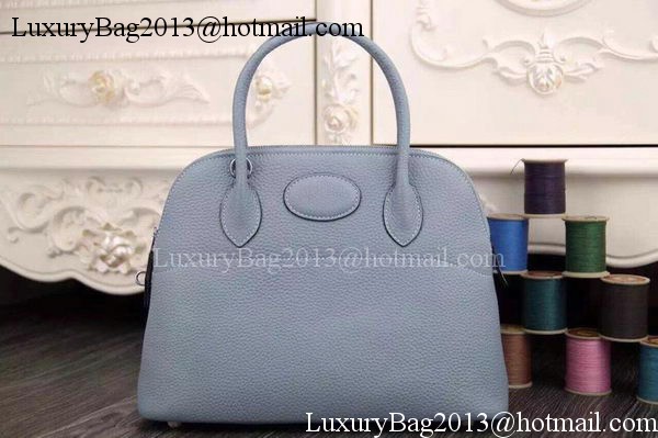 Hermes Bolide 37CM Calfskin Leather Tote Bag B1004 SkyBlue