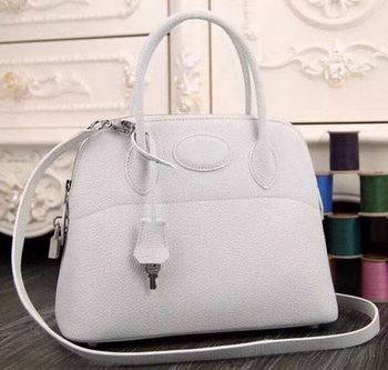 Hermes Bolide 37CM Calfskin Leather Tote Bag B1004 White