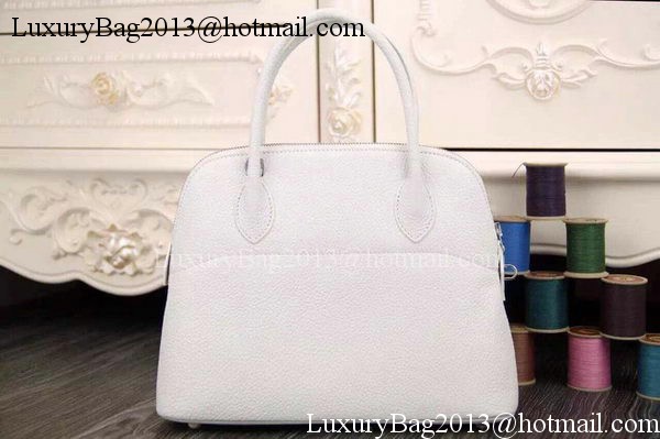 Hermes Bolide 37CM Calfskin Leather Tote Bag B1004 White