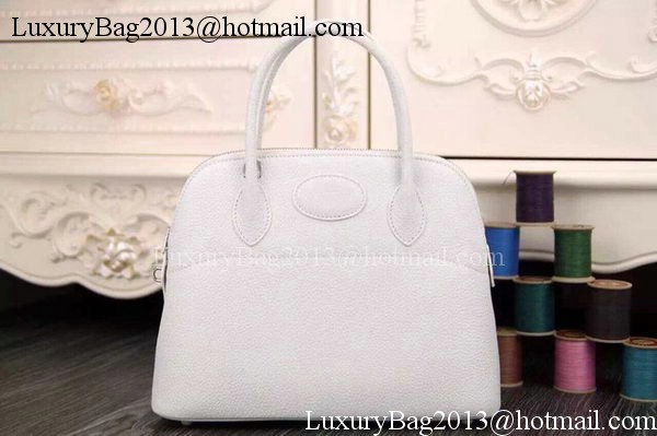 Hermes Bolide 37CM Calfskin Leather Tote Bag B1004 White