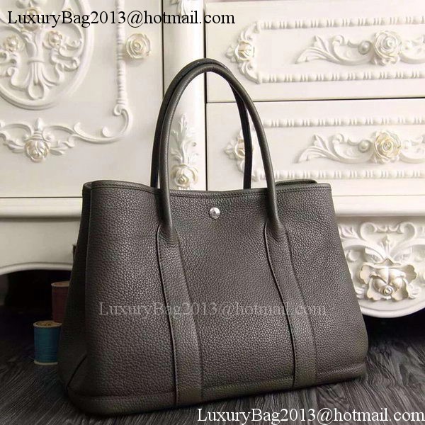 Hermes Garden Party 36cm 30cm Tote Bag Original Leather Dark Brown