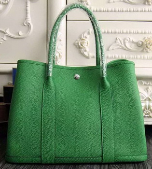 Hermes Garden Party 36cm 30cm Tote Bag Original Leather Green