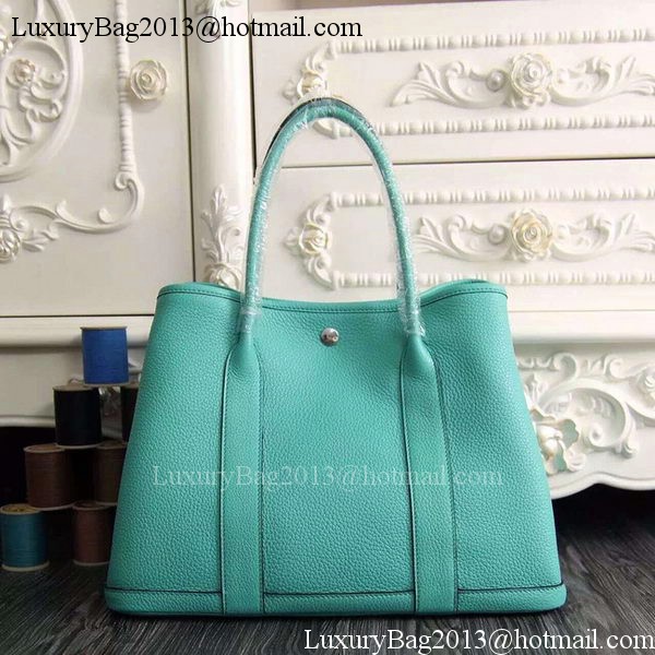 Hermes Garden Party 36cm 30cm Tote Bag Original Leather Light Green