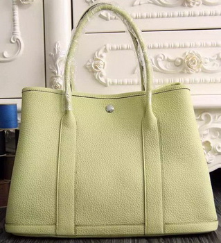 Hermes Garden Party 36cm 30cm Tote Bag Original Leather Light Yellow