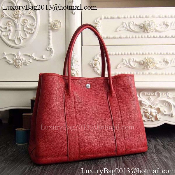 Hermes Garden Party 36cm 30cm Tote Bag Original Leather Red