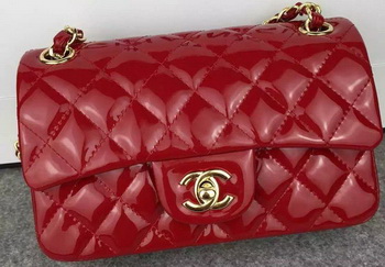 Chanel 2.55 Series Double Flap Bag Burgundy Original Patent Leather CF7024 Gold