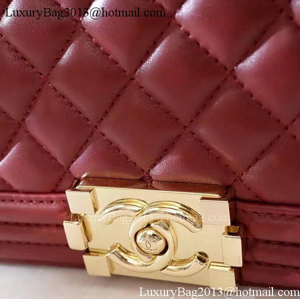 Chanel Boy Flap Shoulder Bag Burgundy Original Sheepskin Leather A67086 Gold