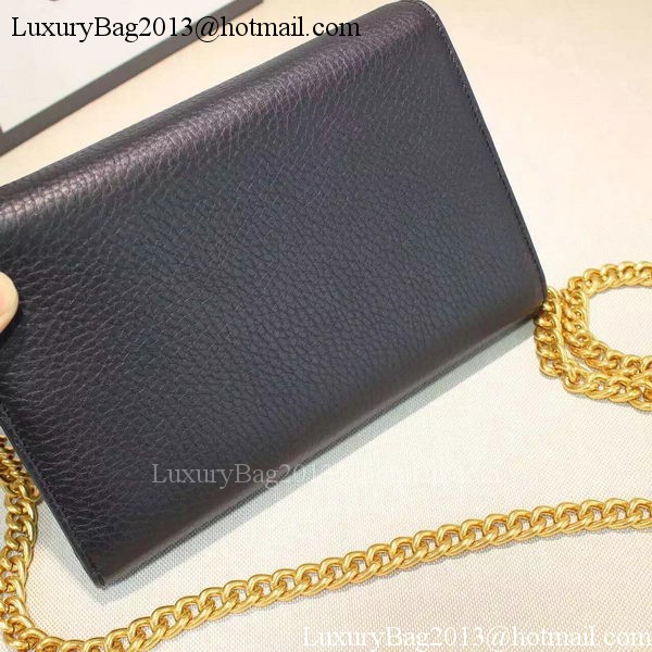 Gucci GG Marmont Leather mini Chain Bag 401232 Black