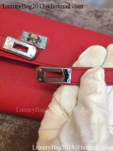 Hermes Kelly Wallet Epsom Leather H009 Red