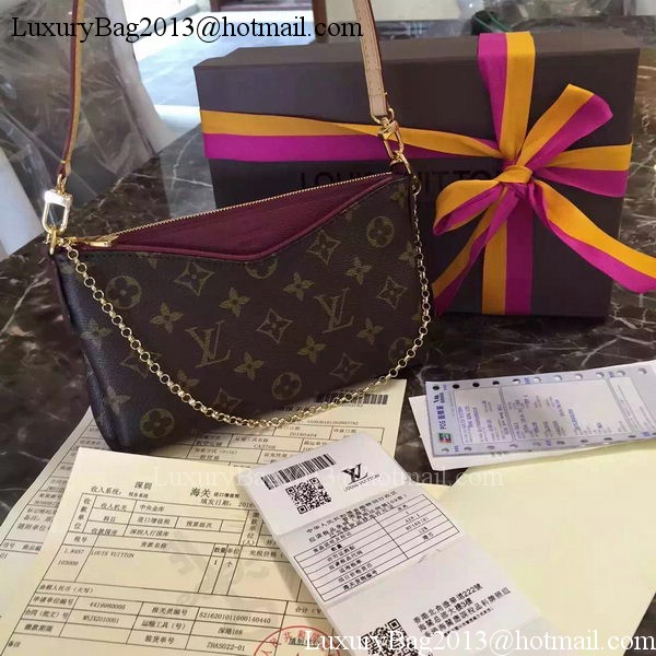 Louis Vuitton M41638 Purple Monogram Canvas PALLAS Clutch