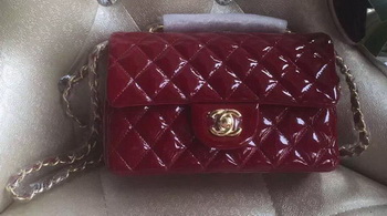 Chanel mini Classic Flap Bag Original Patent A1116 Wine