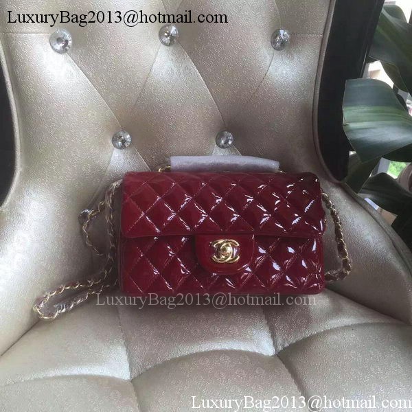 Chanel mini Classic Flap Bag Original Patent A1116 Wine