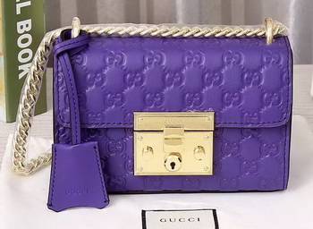 Gucci Padlock Gucci Signature Shoulder Bag 409487 Violet