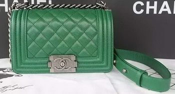 Boy Chanel Flap Shoulder Bag Caviar Leather A67085 Green