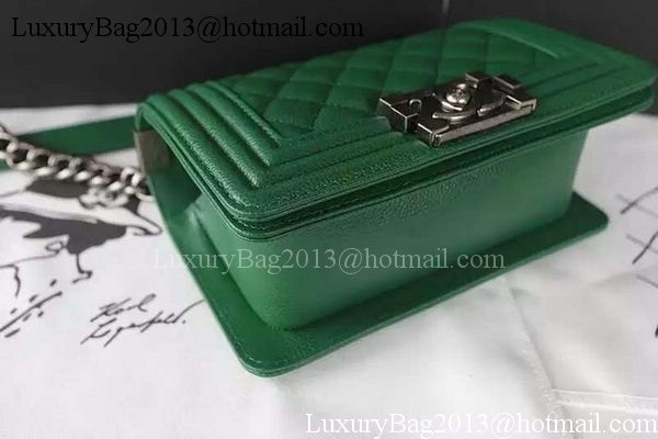 Boy Chanel Flap Shoulder Bag Caviar Leather A67085 Green