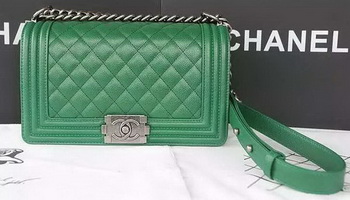 Boy Chanel Flap Shoulder Bag Caviar Leather A67086 Green