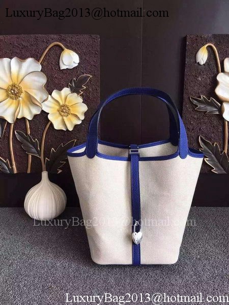 Hermes Picotin Lock 18cm Bag Canvas HPL8618T RoyalBlue