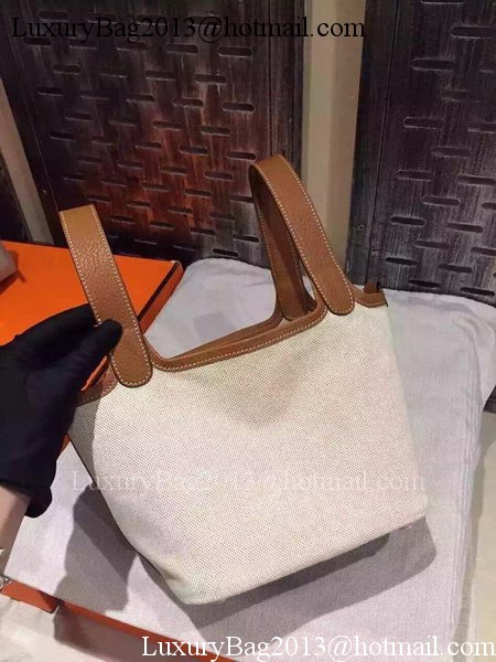 Hermes Picotin Lock 18cm Bag Canvas HPL8618T Wheat