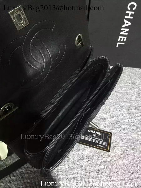 Chanel Classic Top Flap Bag Original Snake Leather A90095 Black