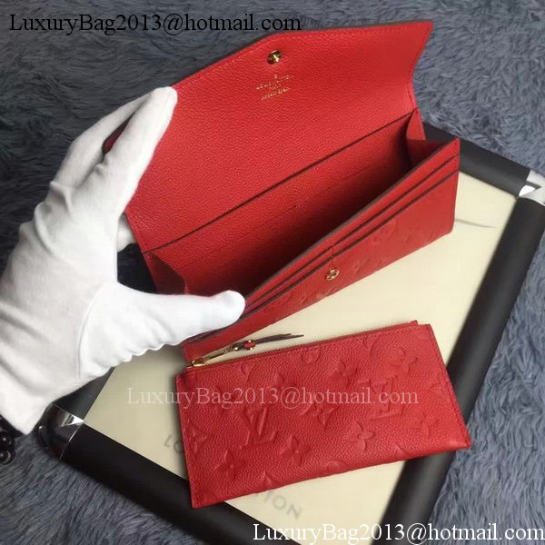 Louis Vuitton Monogram Empreinte WALLET M60565 Red