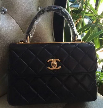 Chanel Classic Top Flap Bag Black Original Sheepskin Leather A92236 Gold