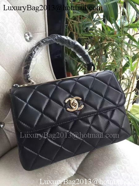 Chanel Classic Top Flap Bag Black Original Sheepskin Leather A92236 Gold