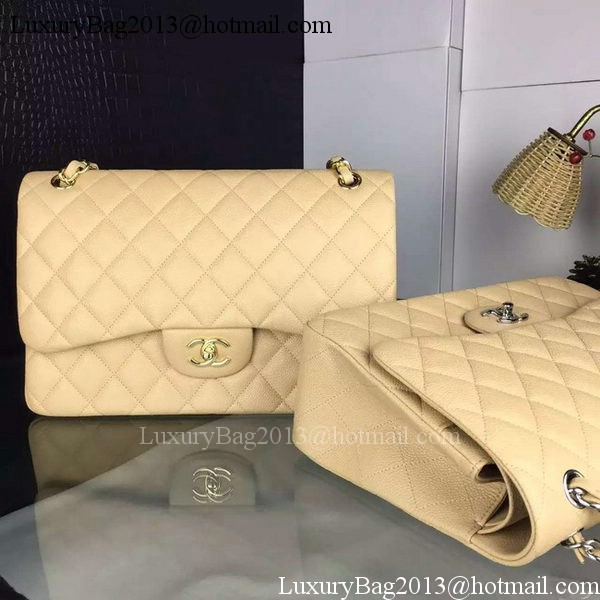 Chanel Classic Flap Bag Original Cannage Patterns A1119 Apricot