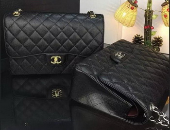 Chanel Classic Flap Bag Original Cannage Patterns A1119 Black