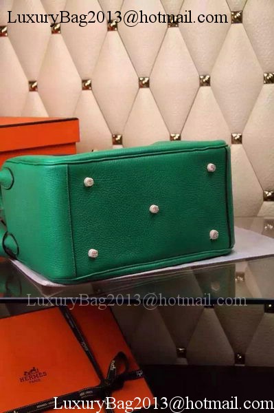 Hermes Lindy 30CM Leather Shoulder Bag H0881 Green