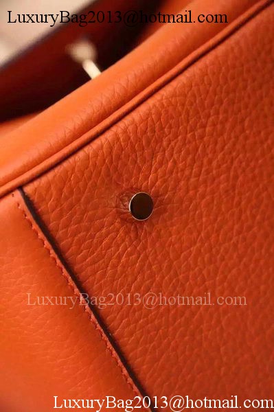 Hermes Lindy 30CM Leather Shoulder Bag H0881 Orange