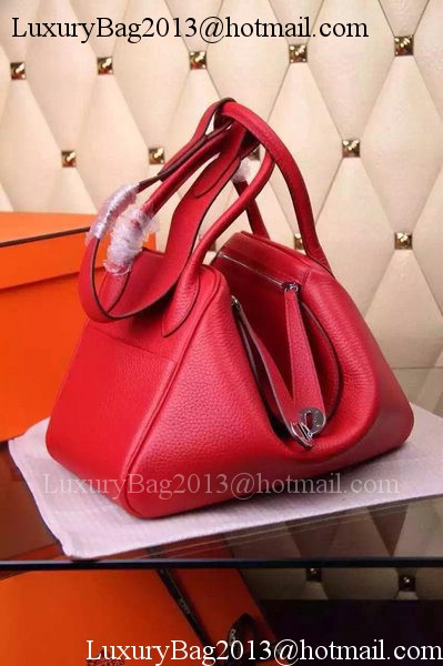 Hermes Lindy 30CM Leather Shoulder Bag H0881 Red