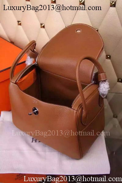 Hermes Lindy 30CM Leather Shoulder Bag H0881 Wheat