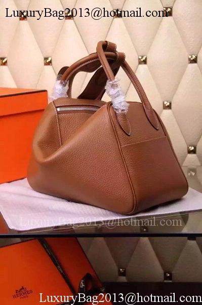 Hermes Lindy 30CM Leather Shoulder Bag H0881 Wheat