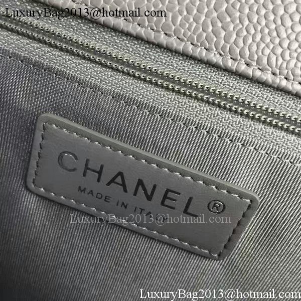 Boy Chanel Flap Bags Original Grey Cannage Pattern A67088 Silver