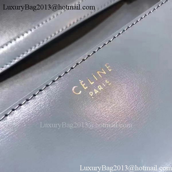 Celine Classic Box Flap Bag Smooth Leather C20447 SkyBlue