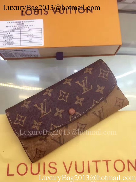 Louis Vuitton Monogram Canvas Emilie Wallet M60136 Brown