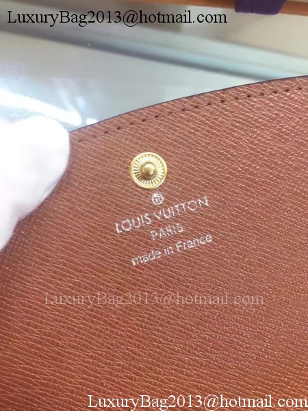 Louis Vuitton Monogram Canvas Emilie Wallet M60136 Brown