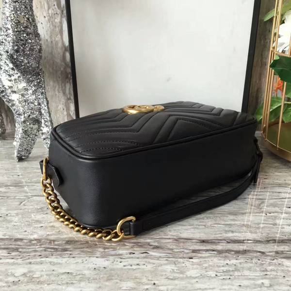 Gucci GG Marmont Matelasse Shoulder Bag 447632A Black