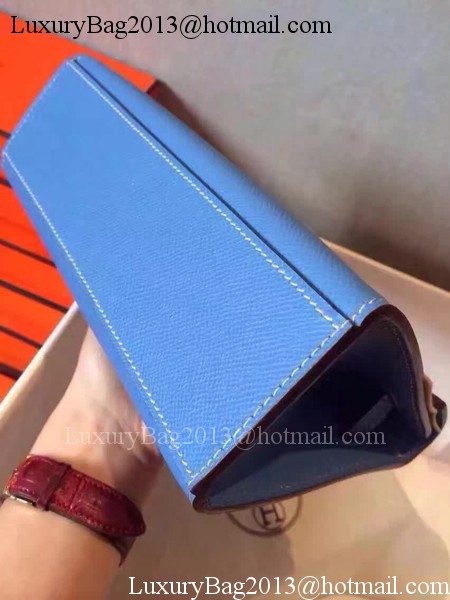 Hermes Kelly 22cm Tote Bag Original Leather KL22 Blue