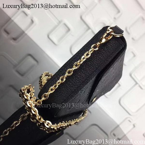 Louis Vuitton Monogram Empreinte POCHETTE FELICIE M64065 Black