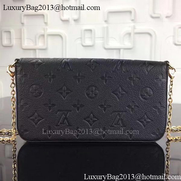 Louis Vuitton Monogram Empreinte POCHETTE FELICIE M64065 Black