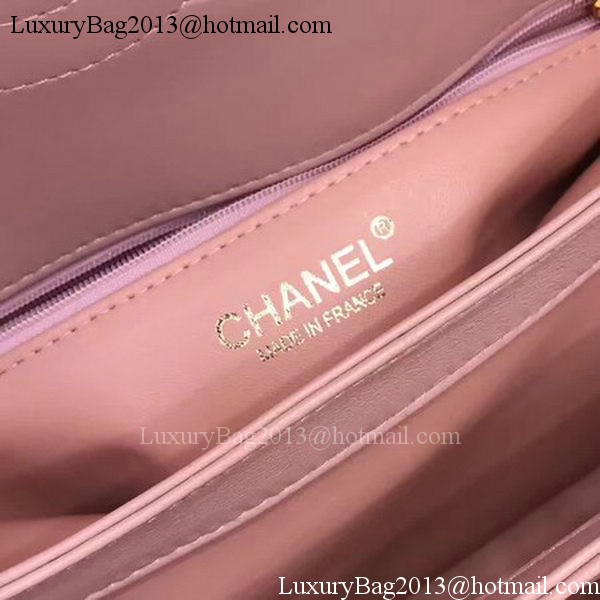 Chanel Classic Top Handle Bag Pink Sheepskin Leather A92991 Gold