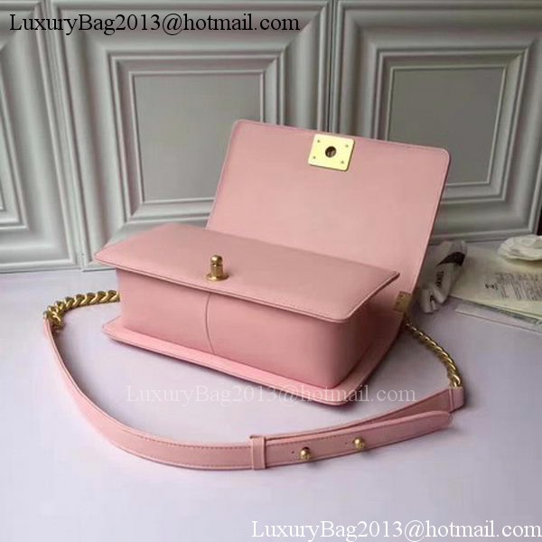 Boy Chanel Flap Shoulder Bag Original Sheepskin Leather A67086 Pink