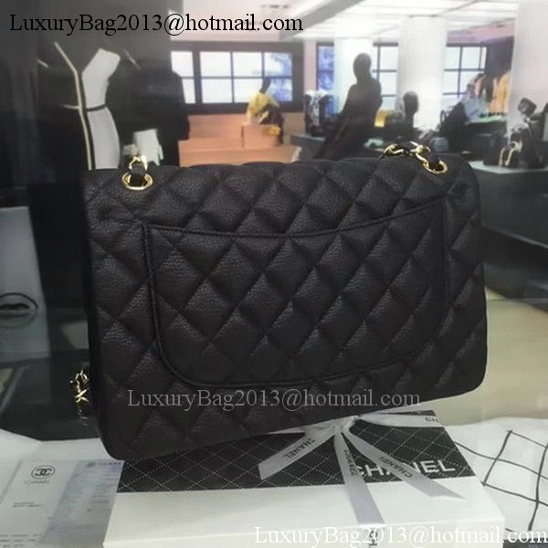 Chanel Classic Top Flap Bag Original Deerskin Leather CHA5212 Black