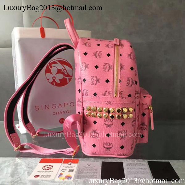 MCM Medium Top Studs Backpack MCM0039 Pink