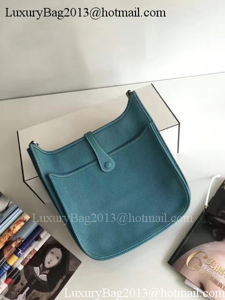 Hermes Evelyne 30cm Messenger Bag E3301 Light Blue