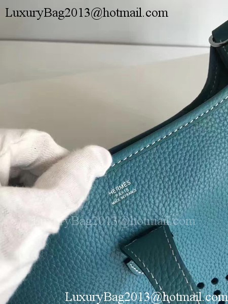 Hermes Evelyne 30cm Messenger Bag E3301 Light Blue