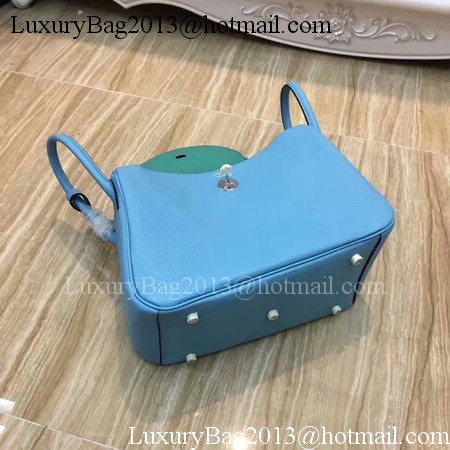 Hermes Lindy 30CM Original Leather Shoulder Bag LD30 Blue&Green