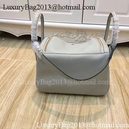 Hermes Lindy 30CM Original Leather Shoulder Bag LD30 Grey&Blue