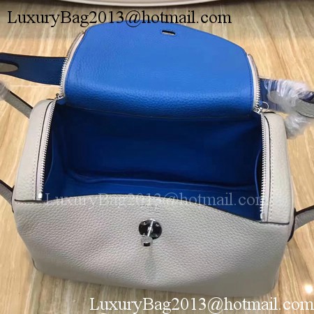 Hermes Lindy 30CM Original Leather Shoulder Bag LD30 Grey&Blue